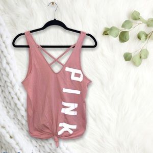 NWOT 🏷 | (PINK) TIE FRONT TANK TOP